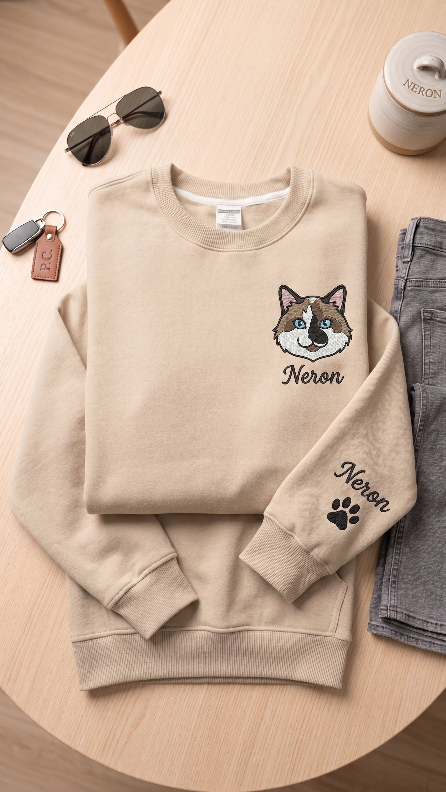 Crewneck personalizada bordada