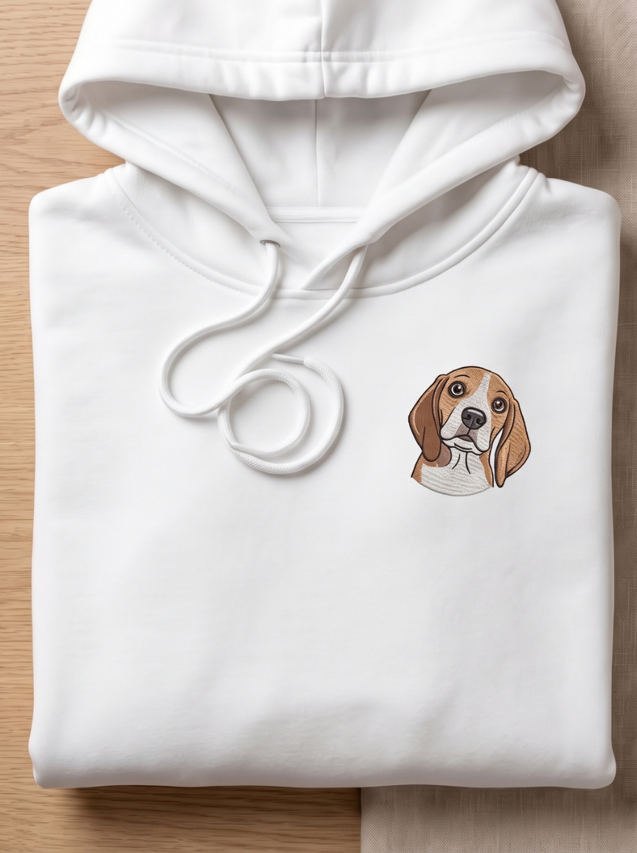 Sudadera bordado pequeño de estilo caricatura (Hoodie)